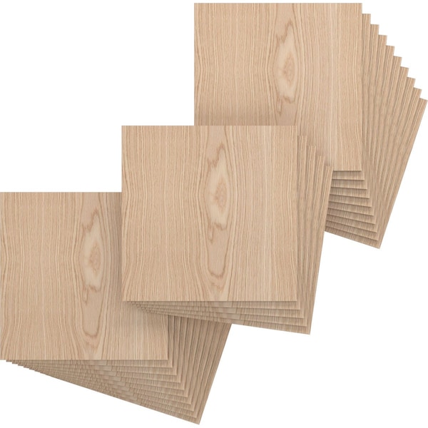 Ekena Millwork 15 3/4W x 15 3/4H x 3/8T Wood Hobby Boards, Red Oak, 25PK HBW16X16X375DRO - main